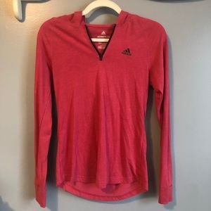 Adidas Dark Pink Light - Weight Athletic Hoodie